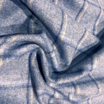 Checked Melton Wool To Clear Blue3