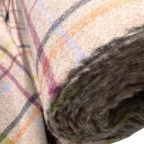 Checked Melton Wool To Clear  Natural 2
