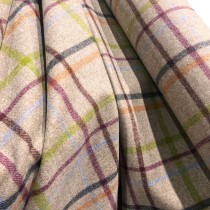 Checked Melton Wool To Clear  Natural 3