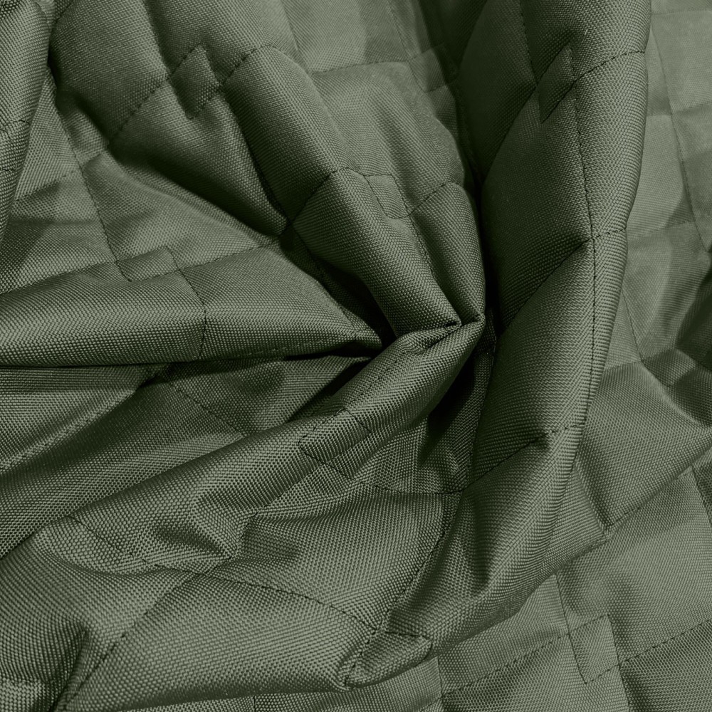 Quilted 7oz Waterproof Fabric Double Olive 1
