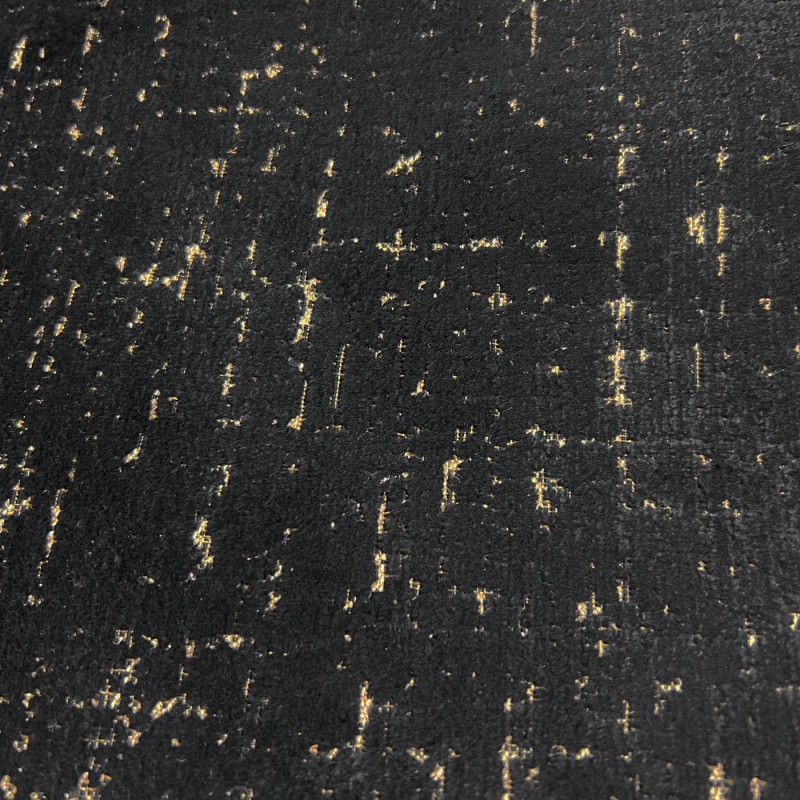 Flecked Upholstery Fabric  Black with 3