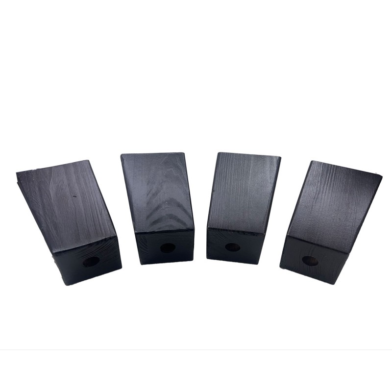 12.5cm / 4.9"  Rectangular Wooden Replacement Legs x4 2