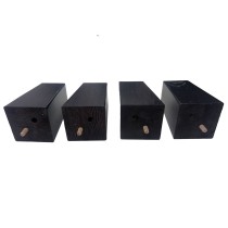 12.5cm / 4.9"  Rectangular Wooden Replacement Legs x4 3