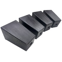 12.5cm / 4.9"  Rectangular Wooden Replacement Legs x4 5