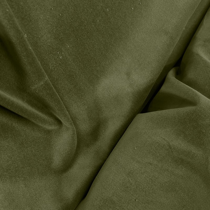 Cotton Velvet Fabric Dressmaking Olive Green2