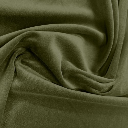 Cotton Velvet Fabric Dressmaking Olive Green2