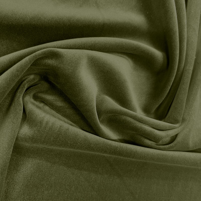Cotton Velvet Fabric Dressmaking Olive Green2