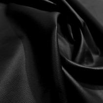 Luxury Soft Feel Leather Look Fabric Black 1