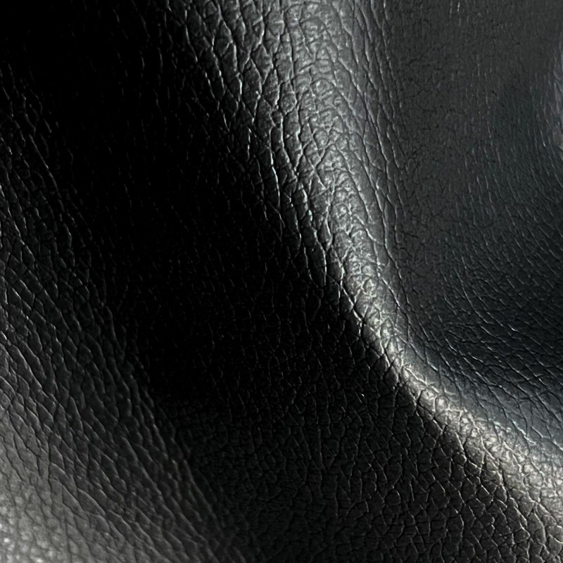 Luxury Soft Feel Leather Look Fabric Black 3 