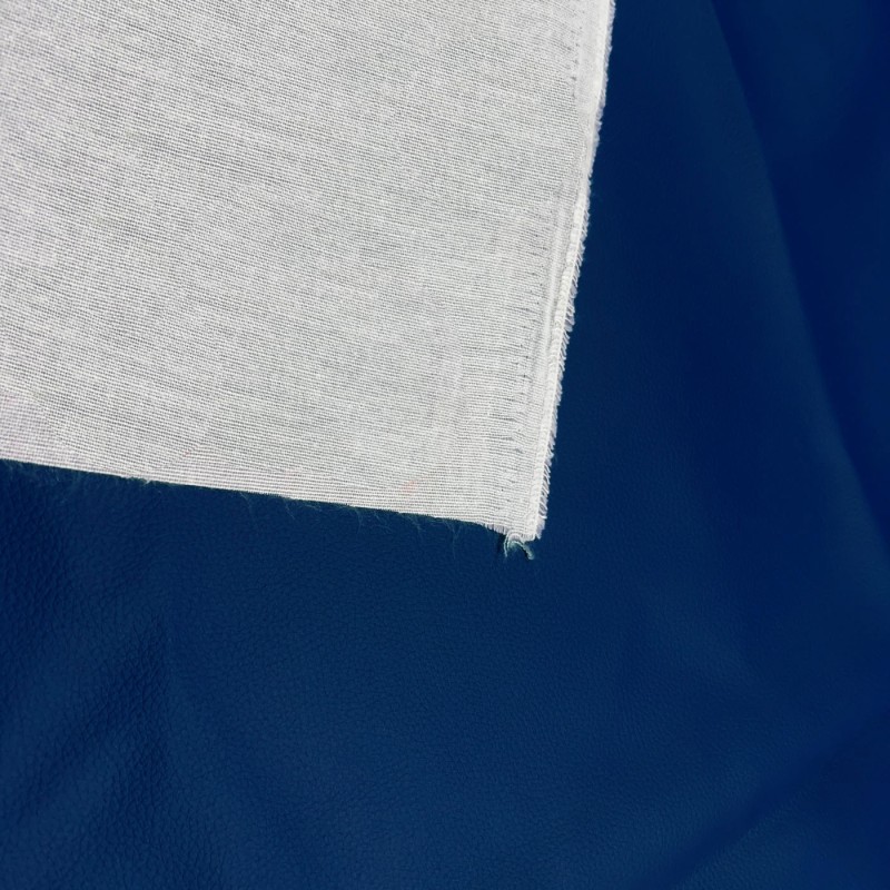 Luxury Soft Feel Leather Look Fabric Blue2