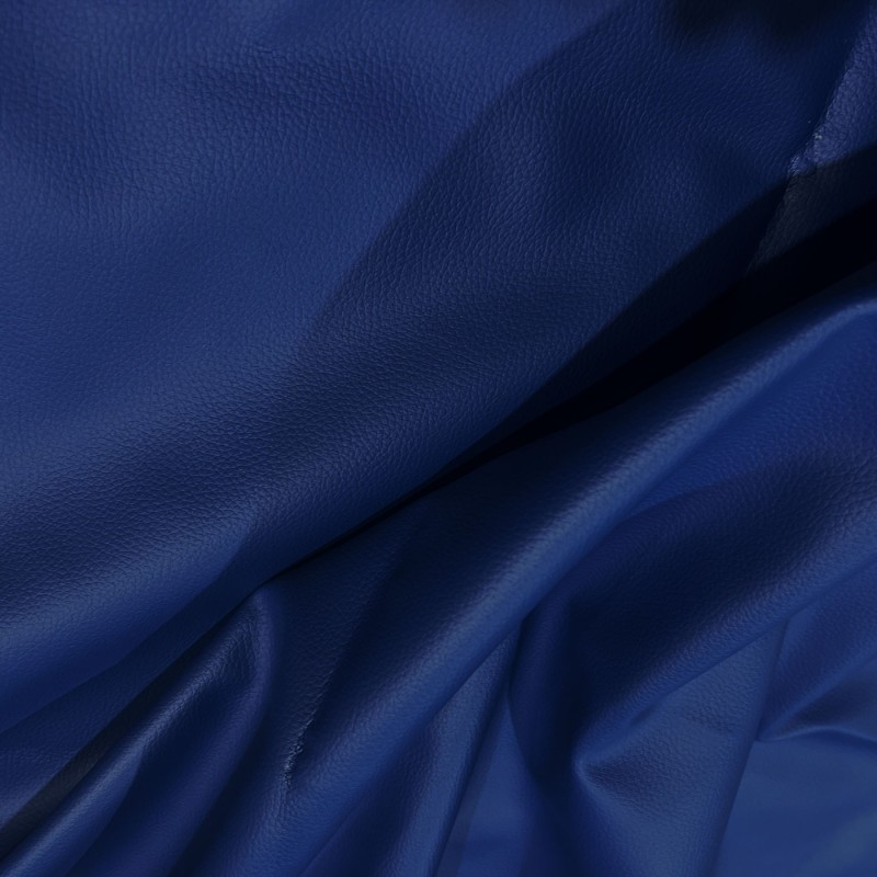 Luxury Soft Feel Leather Look Fabric Blue4