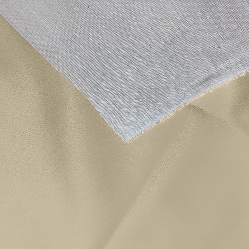 Luxury Soft Feel Leather Look Fabric Cream3