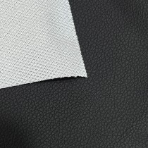 Luxury Soft Feel Leather Look Fabric Black 2