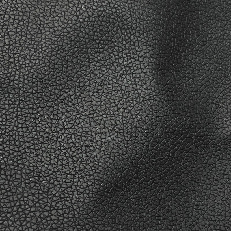 Luxury Soft Feel Leather Look Fabric Black 3