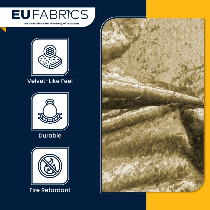 Mushroom Bling Fire Retardant Upholstery Fabric  