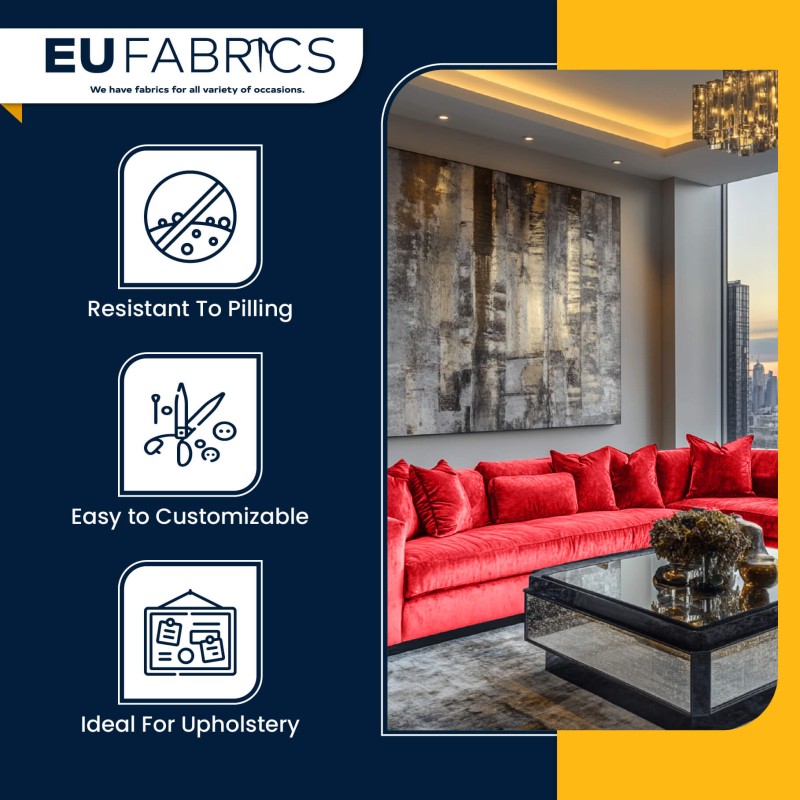 Post Box Bling Fire Retardant Upholstery Fabric