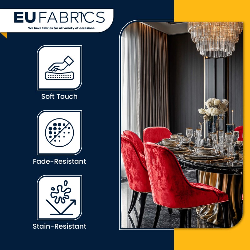 Post Box Bling Fire Retardant Upholstery Fabric