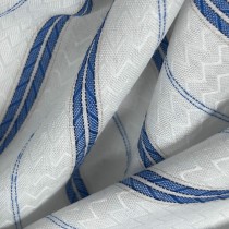 Cotton Lawn fabric Blue Stripe 4