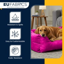 PVC Backed Faux Suede Fabric Pink