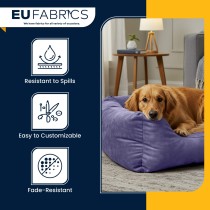 PVC Backed Faux Suede Fabric Lilac