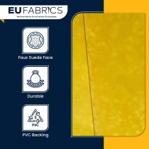 PVC Backed Faux Suede Fabric Yellow