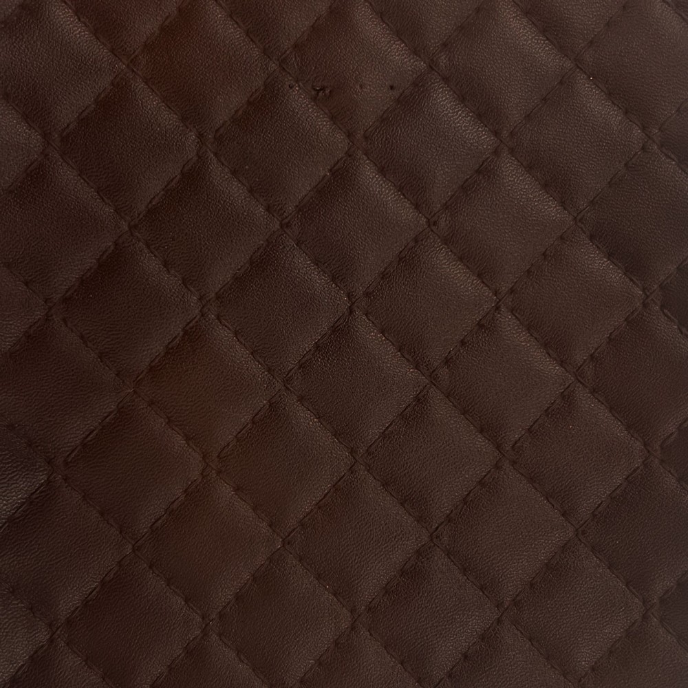 Diamond Stitched Leatherette brown