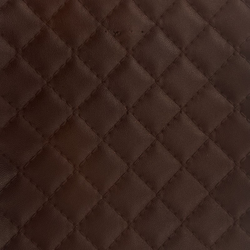 Diamond Stitched Leatherette brown