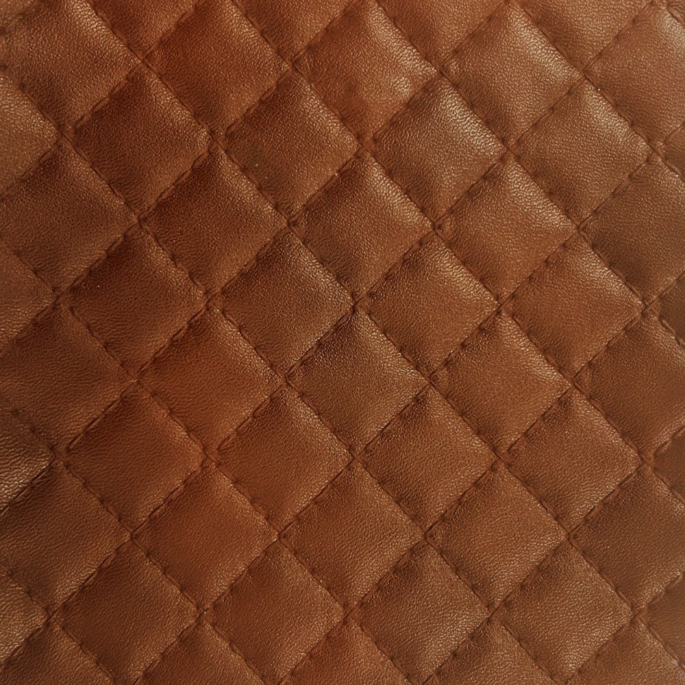 Diamond Stitched Leatherette tan