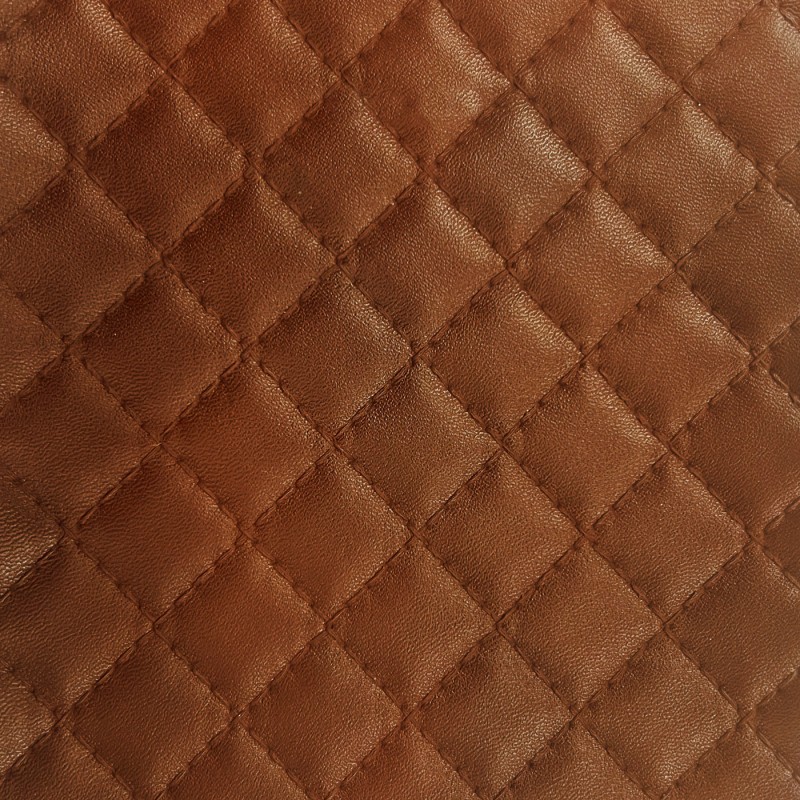 Diamond Stitched Leatherette tan