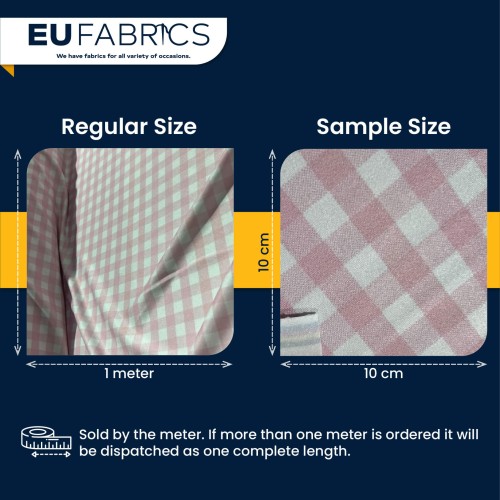 Clear Gingham Stretch Jersey Fabric