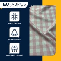 Clear Gingham Stretch Jersey Fabric