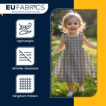 Clear Gingham Stretch Jersey Fabric