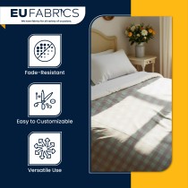 Clear Gingham Stretch Jersey Fabric