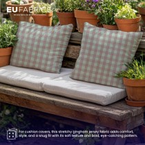 Clear Gingham Stretch Jersey Fabric