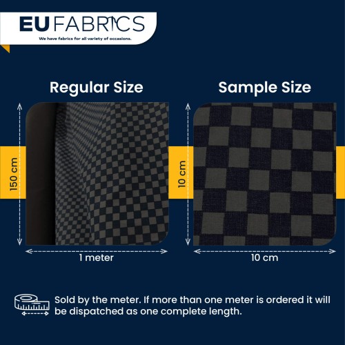 Checked Waterproof Dry Waxed Cotton Fabric