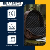 Checked Waterproof Dry Waxed Cotton Fabric