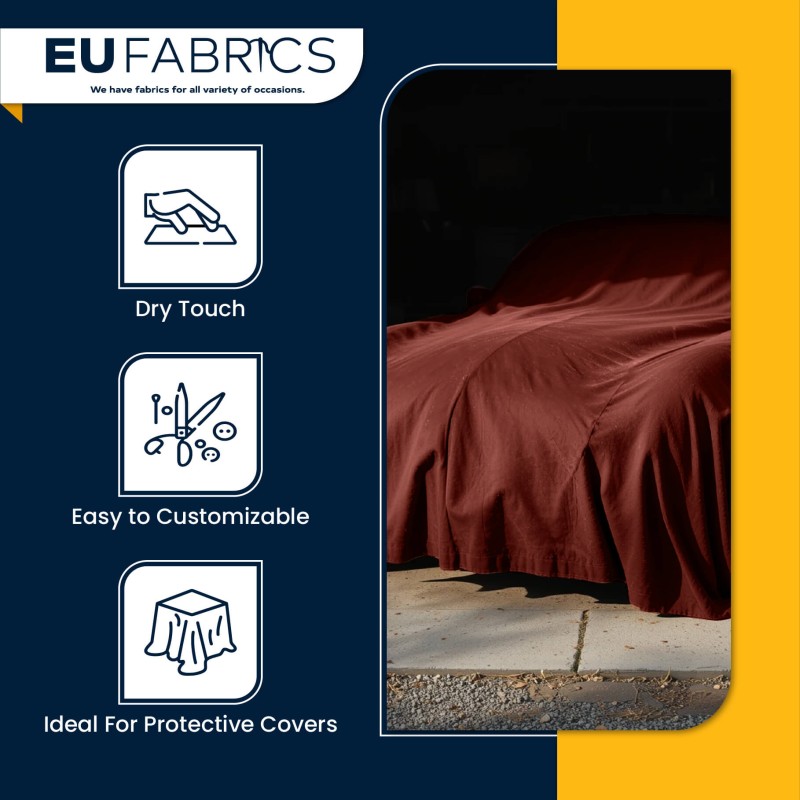 Dry Waxed Cotton Canvas Fabric 150cm Wide