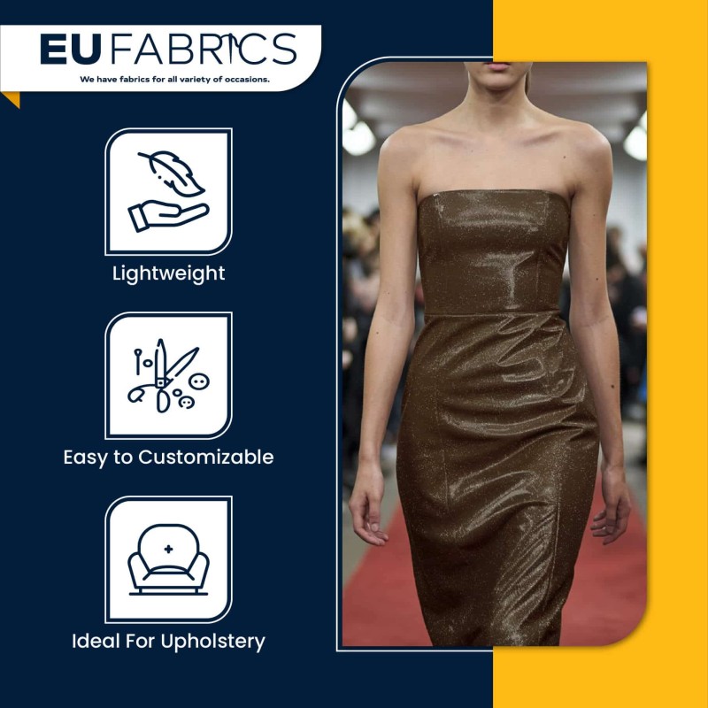 Fire Retardant Glitter Vinyl Brown