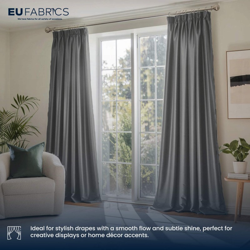 Silver Jersey Foil Fabric 4 Way Stretch