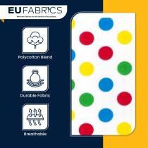 Polycotton Spot Fabric 20mm Printed Design