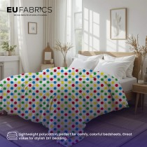 Polycotton Spot Fabric 20mm Printed Design