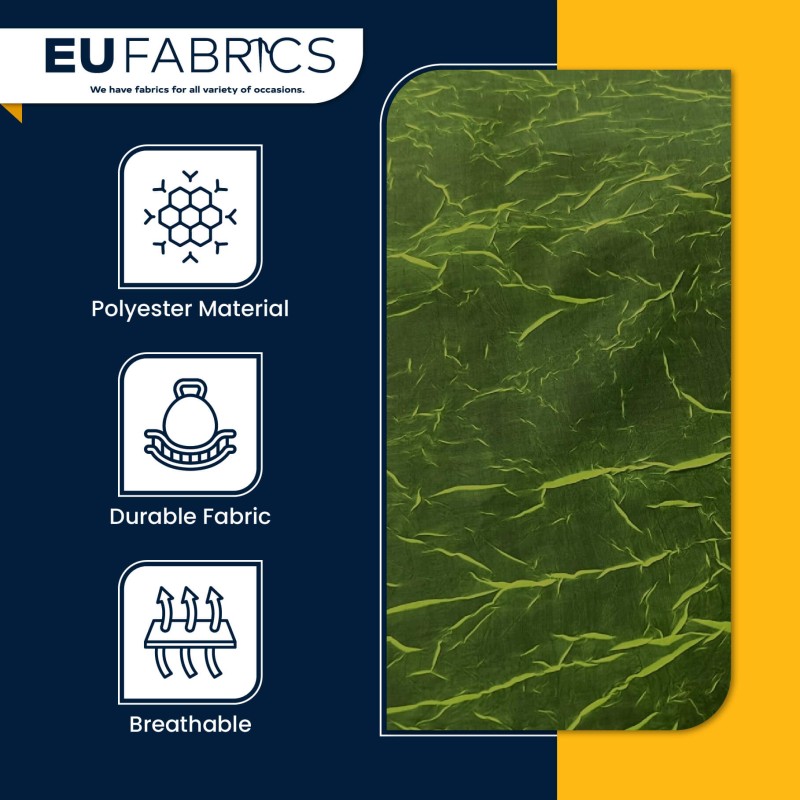 Green Flecked Polyester Fabric