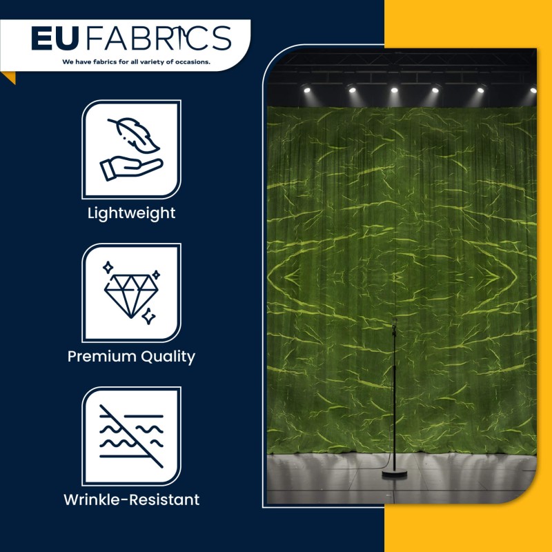 Green Flecked Polyester Fabric