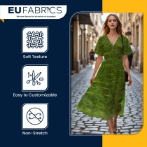 Green Flecked Polyester Fabric