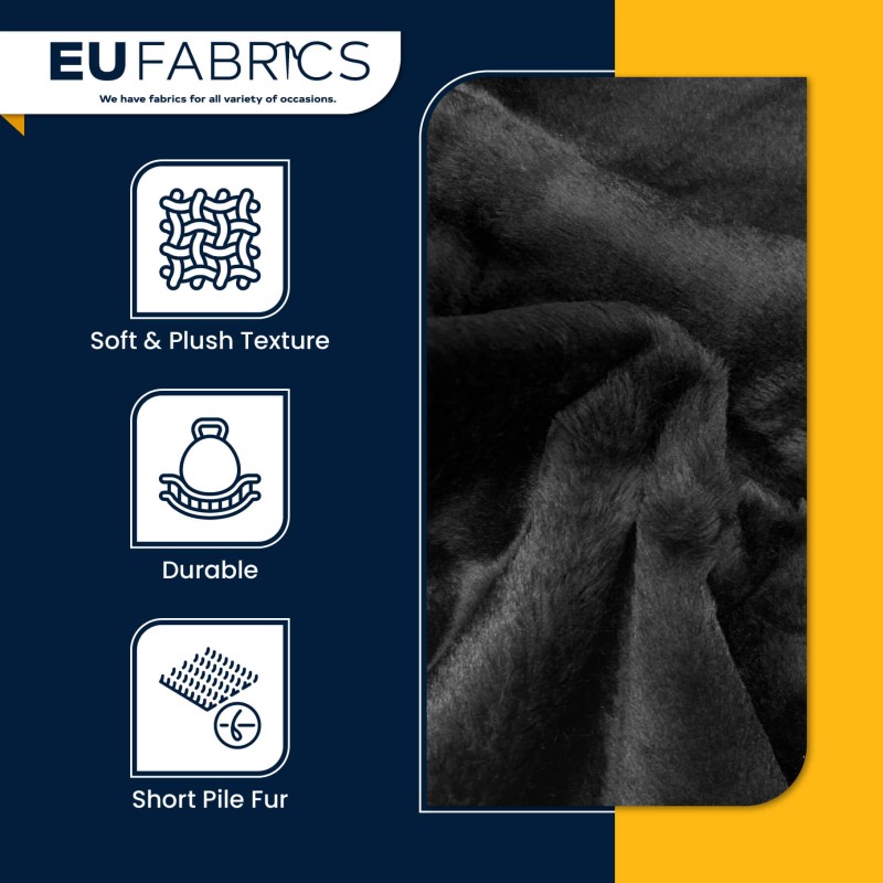 Luxury Acrylic Short Pile Fur Fabric 