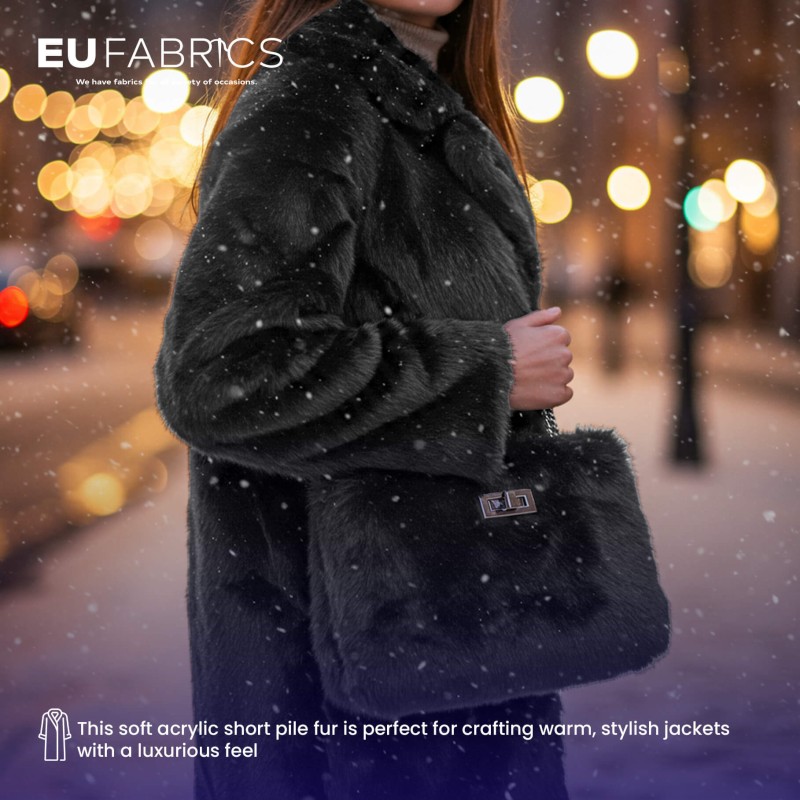 Luxury Acrylic Short Pile Fur Fabric 