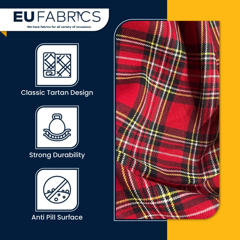 Royal Stewart Tartan Fabric