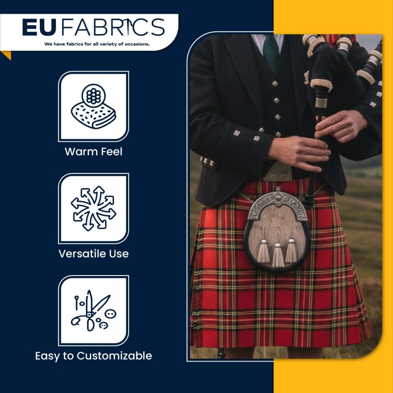 Royal Stewart Tartan Fabric