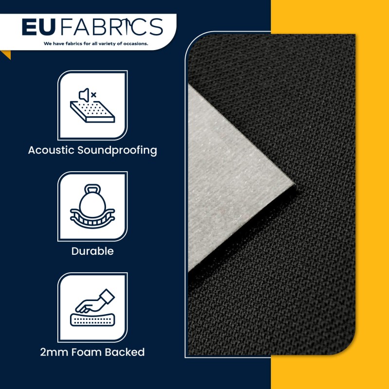 Acoustic Fabric for Soundproofing Black