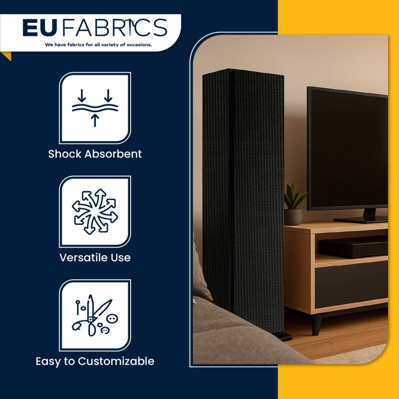 Acoustic Fabric for Soundproofing Black